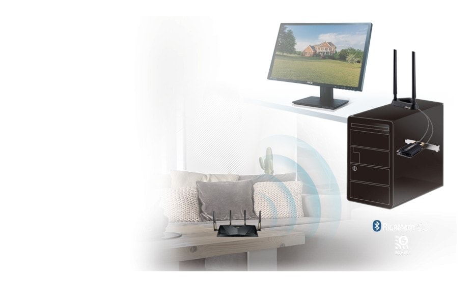 ASUS PCE-AX58BT 574MBPS-2402MBPS DUAL-BANT Wi-Fi 6 – görsel 6