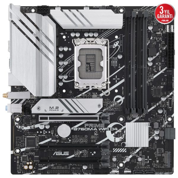Asus Prime B760m A Wifi D4 5333mhz Oc Ddr4 Soket 1700 M 2 Hdmi Dp Matx Anakart 90mb1cx0 M0eay0 R2