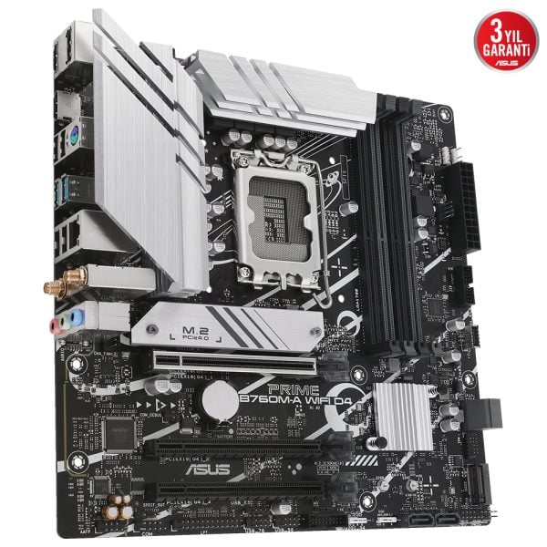 Asus Prime B760m A Wifi D4 5333mhz Oc Ddr4 Soket 1700 M 2 Hdmi Dp Matx Anakart 90mb1cx0 M0eay0 R4