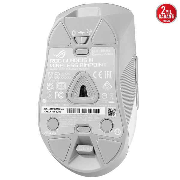 Asus Rog Gladius Iii Aimpoint Kablosuz Beyaz Gaming Mouse 90mp02y0 Bmua10 Y5