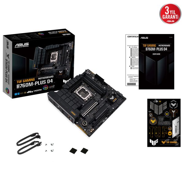 Asus Tuf Gaming B760m Plus D4 5333mhz Oc Ddr4 Soket 1700 M 2 Hdmi Dp Matx Anakart 90mb1di0 M0eay0 R9