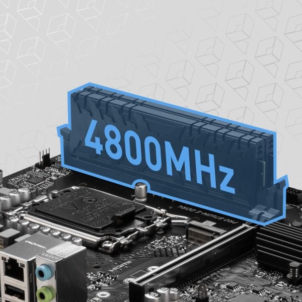 MSI PRO B760M-E 4800MHz(OC) DDR4 Soket 1700 M.2 HDMI VGA mATX Anakart
