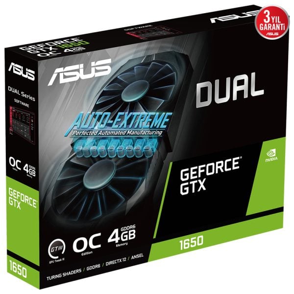 Asus Dual Geforce Gtx 1650 Oc P V2 4gb Gddr6 Ekran Karti 90yv0gx8 M0na00 Y7