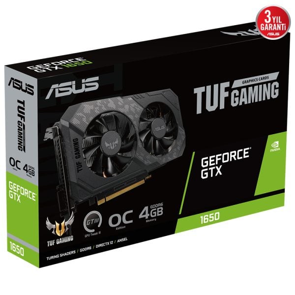 Asus Geforce Tuf Gtx 1650 Gaming Oc P V2 4gb Gddr6 Ekran Karti 90yv0gx2 M0na00 Y12
