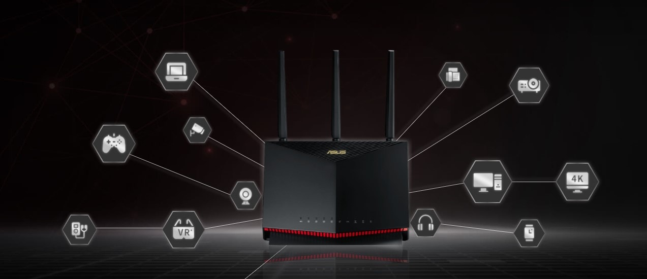 Video Router Ps5 ASUS RT-AX86S AX5700 Dual Band PS5 Uyumlu Gaming Router - Gaming.Gen.TR