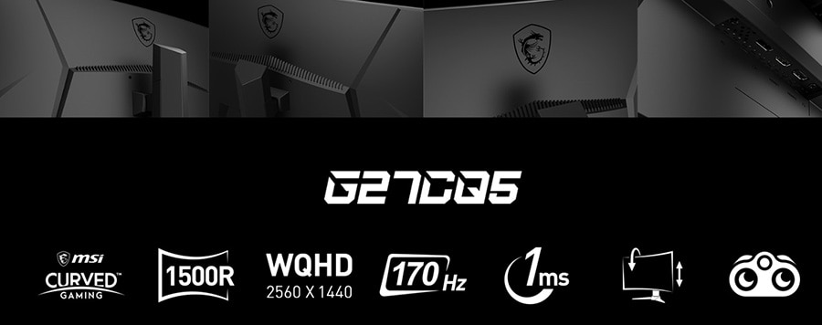 MSI 27 inç G27CQ5 VA 2560x1440 WQHD 170HZ 1ms FREESYNC PREMIUM HDR READY Gaming Monitör