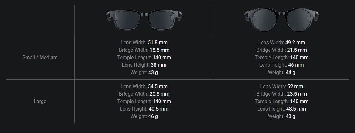 Razer anzu dikdörtgen mavi işık özellikli akıllı gözlük large (rz82-03630200-r3m1)