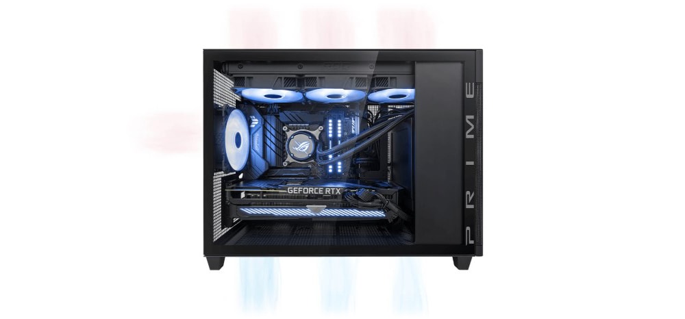 Asus prime ap201 tempered glass microatx case white edition