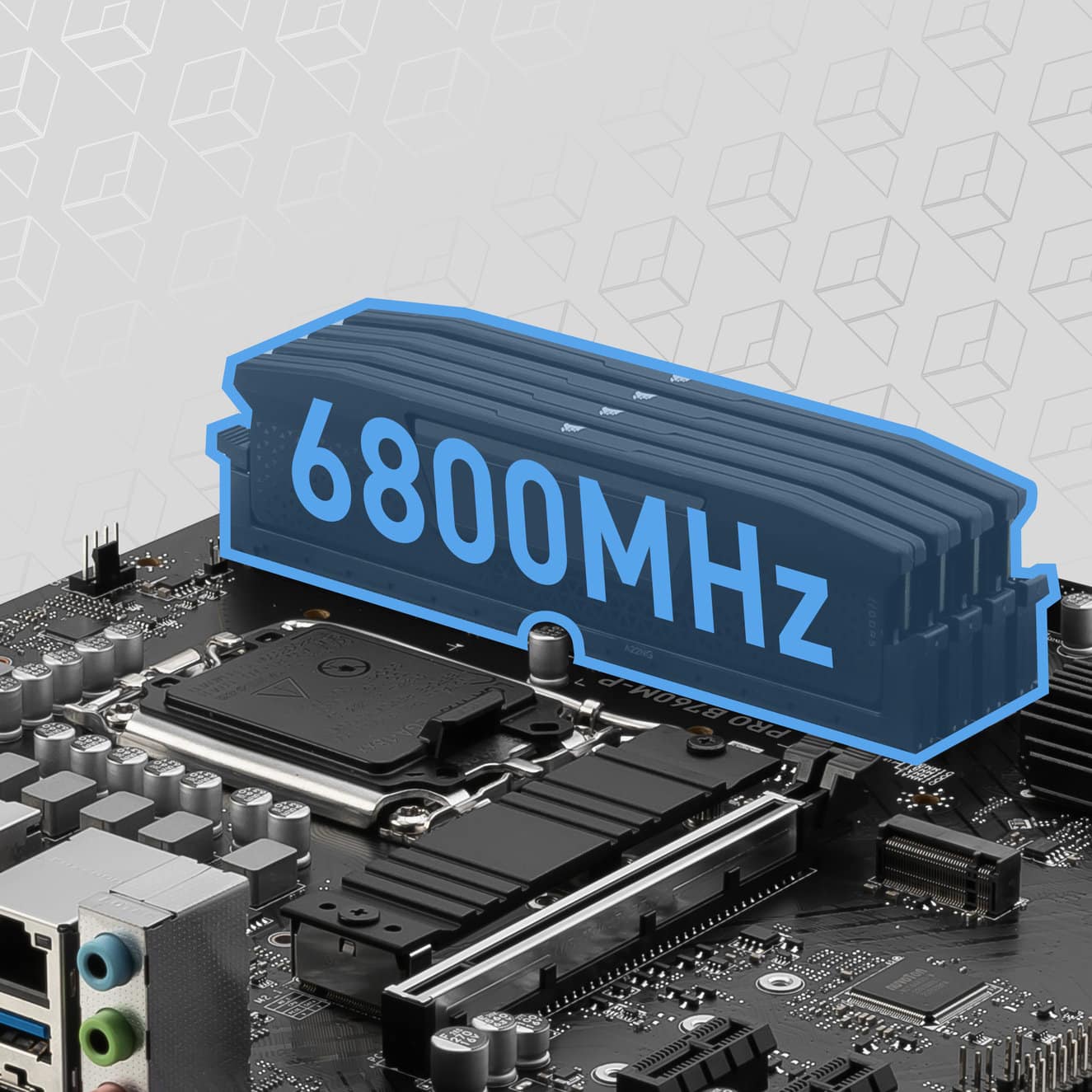 MSI Pro B760M-P 6800MHz (OC) DDR5 Soket 1700 M.2 DP HDMI mATX Anakart