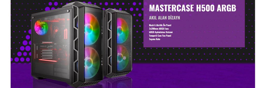 Cooler Master Mastercase H500 Argb Metalik Gri Mid Tower Gaming Kasa Mcm H500 Ignn S01 H1
