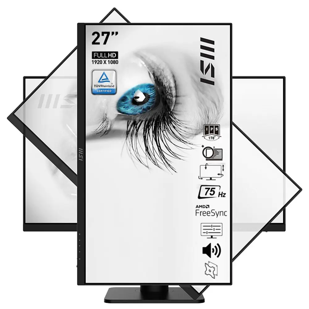 Msi Pro Mp273p 27 Inc 75hz 5ms Freesync Full Hd Monitor Yh1