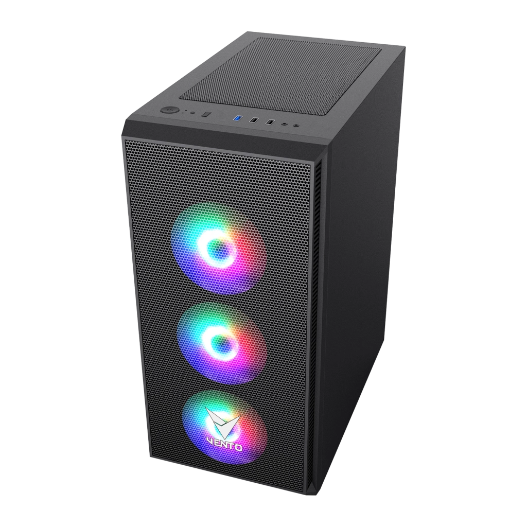 Vento Vg07f Rgb Siyah Mid Tower Gaming Kasa Yh2
