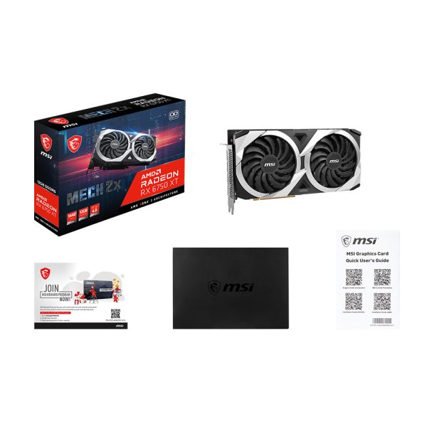 Msi Radeon Rx 6750 Xt Mech 2x 12g Oc 12gb Gddr6 192 Bit Ekran Karti F12