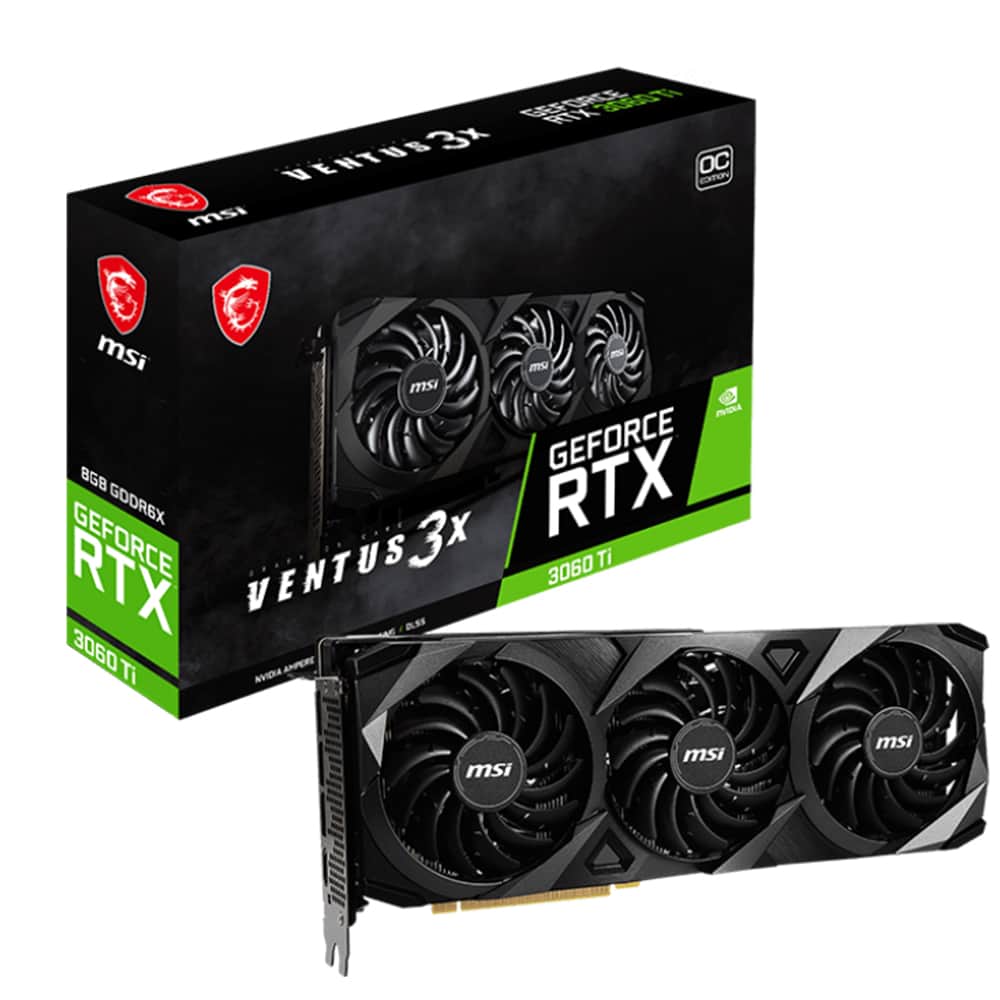 Msi Geforce Rtx 3060 Ti Oc Ventus 3x 8gb Gddr6x 256 Bit Ekran Karti