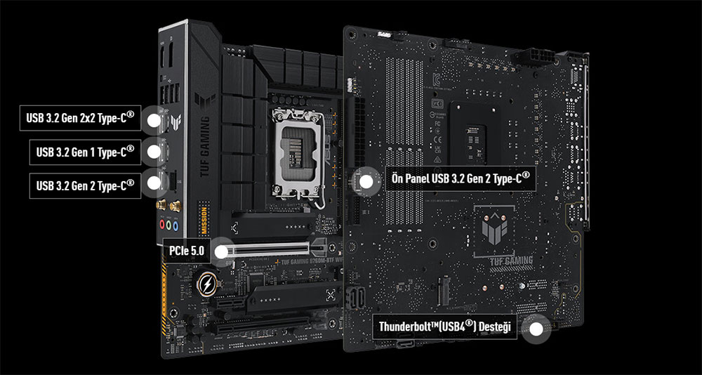 TUF GAMING B760M-BTF WIFI D4 ASUS TUF GAMING B760M-BTF WIFI D4 Anakart a13