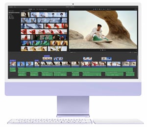 Apple iMac M1 24 inç 8CPU 8GPU 16GB 256GB SSD 4.5K Mavi (Z12WM116256-TQT)