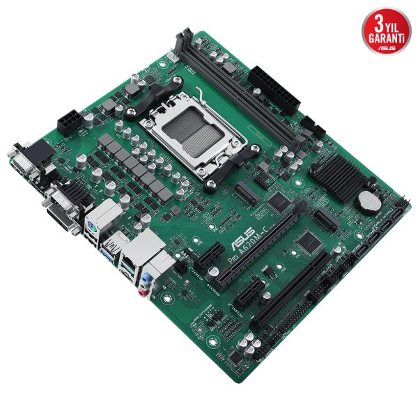 Asus Pro A620m C Csm 6400mhz Oc Ddr5 Soket Am5 M 2 Hdmi Dp Dvi Vga Matx Anakart 4