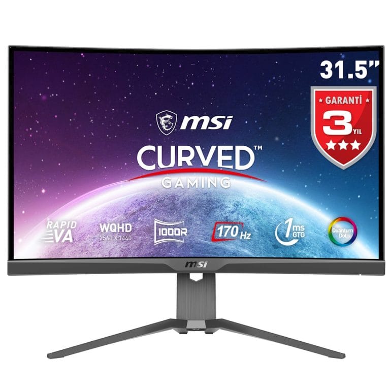 MSI MAG 325CQRF QD 31.5 inç 170Hz 1ms 2K WQHD FreeSync Premium Rapid VA ...