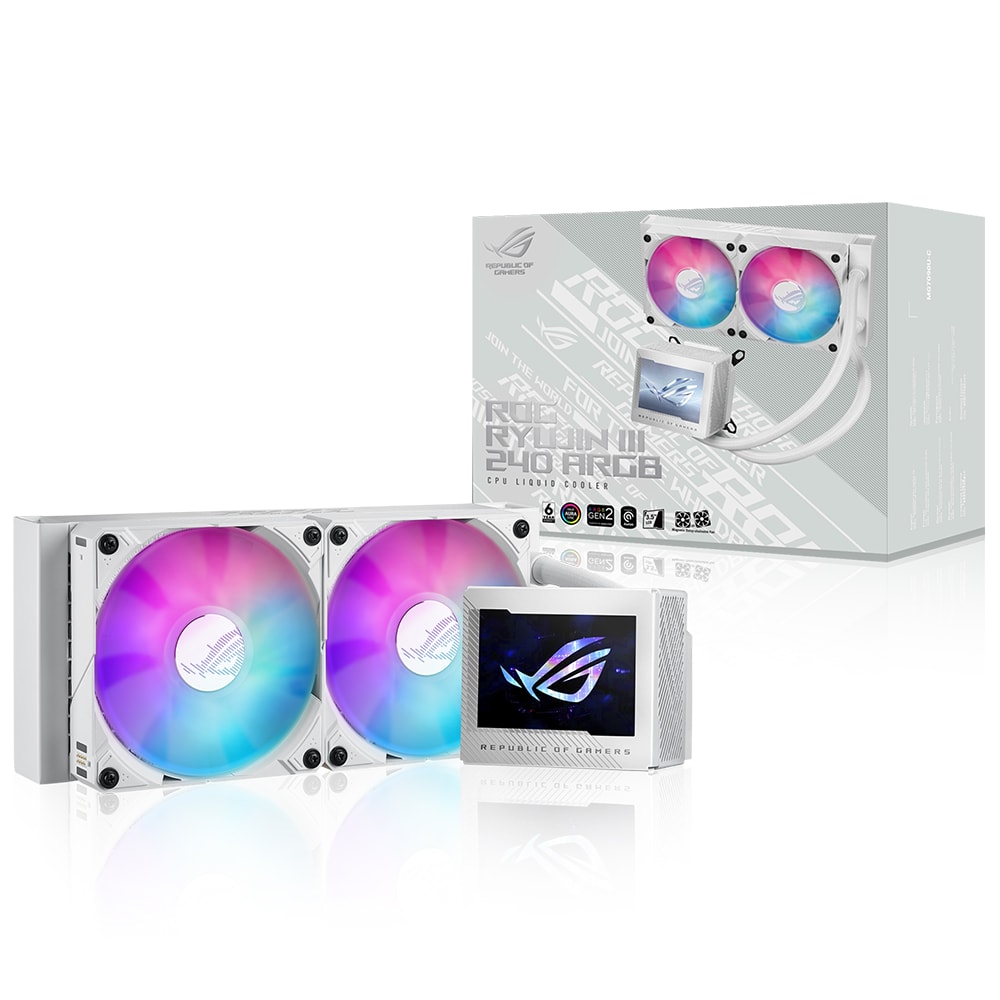 ASUS ROG Ryujin III 240 ARGB 240mm Intel-AMD Uyumlu Beyaz İşlemci Sıvı ...