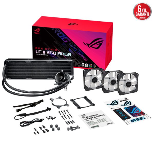 Asus Rog Strix Lc Ii 360 V2 Argb 360mm Islemci Sivi Sogutucu 4
