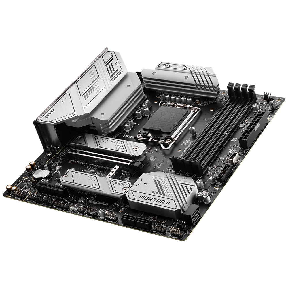 MSI MAG B760M Mortar WiFi II 7800MHz (OC) DDR5 Soket 1700 M.2 HDMI