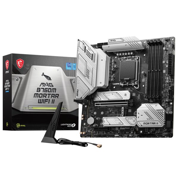 Msi Mag B760m Mortar Wifi Ii 7800mhz Oc Ddr5 Soket 1700 M 2 Hdmi Dp Matx Anakart