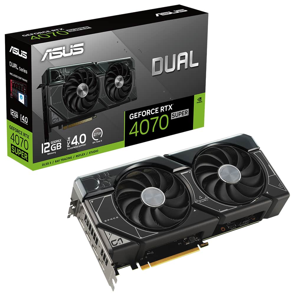 ASUS DUAL GeForce RTX 4070 SUPER 12GB GDDR6X 192 Bit DLSS 3 Ekran