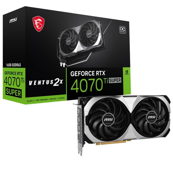 Msi Geforce Rtx 4070 Ti Super Ventus 2x Oc 16gb Gddr6x 256 Bit Dlss 3 Ekran Karti