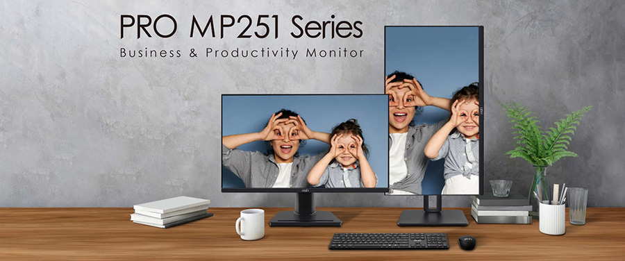 MSI PRO MP251P 24.5 inç 100Hz 1Ms FLAT IPS Adaptive Sync Pivot Anti Glare Monitör 1