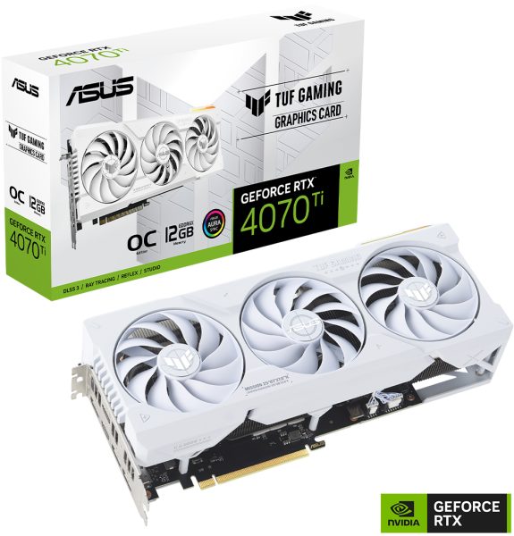 ASUS TUF Gaming GeForce RTX™ 4070 Ti White OC Edition 12GB GDDR6X