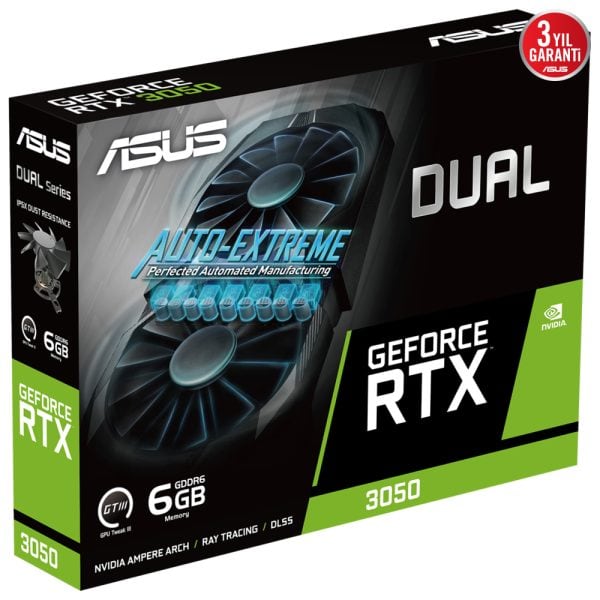 Asus Dual Geforce Rtx 3050 6gb Gddr6 96 Bit Ekran Karti 10