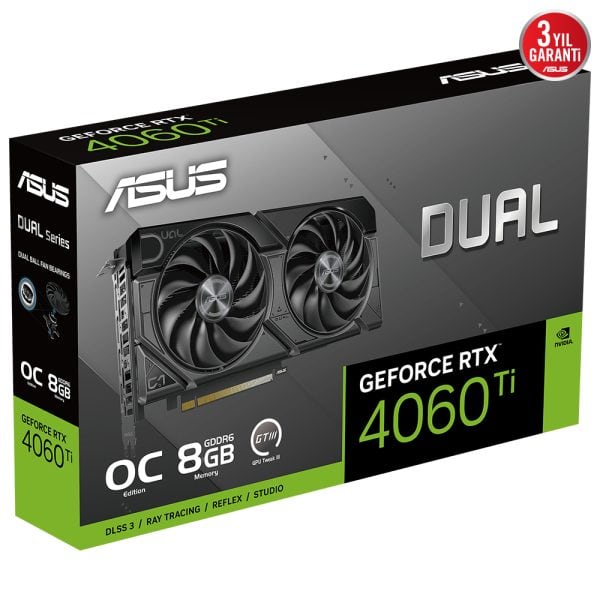 Asus Dual Geforce Rtx 4060 Ti Evo Oc 8gb Gddr6 128 Bit Dlss 3 Ekran Karti Y14