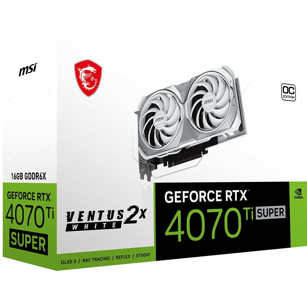 MSI GeForce RTX 4070 Ti SUPER 16G VENTUS 2X White OC 16GB GDDR6X