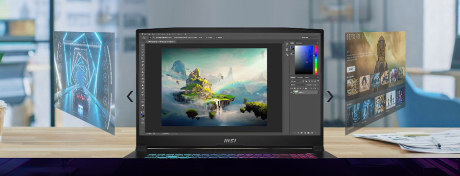 MSI KATANA A17 AI B8VG-862XTR AMD Ryzen 9-8945HS 32GB DDR5 1TB SSD RTX4070 8GB 17.3 inç Full HD 144Hz Freedos Gaming Laptop h12
