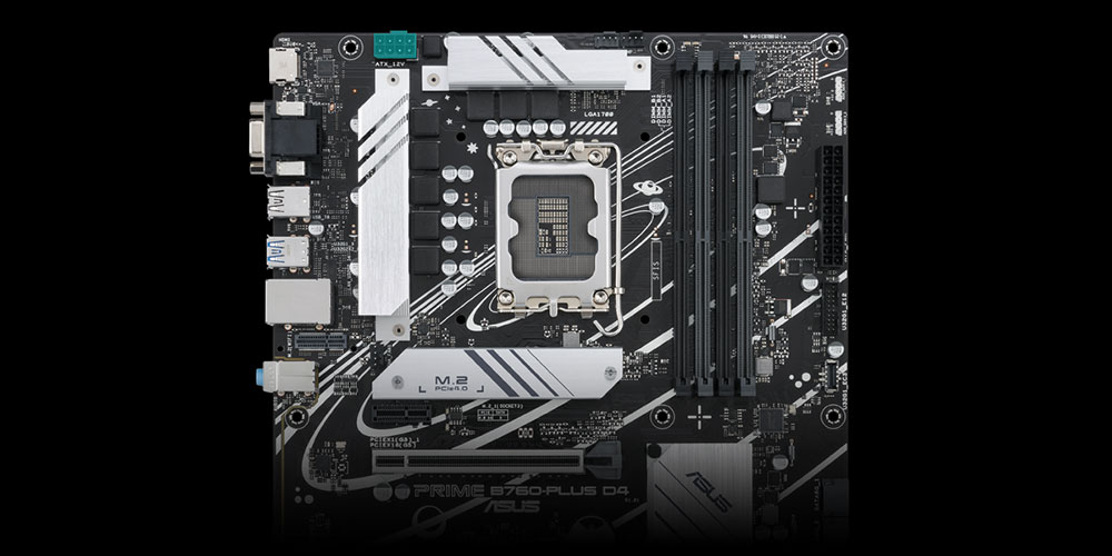 ASUS PRIME B760-PLUS D4 5066MHz (OC) DDR4 Soket 1700 M.2 HDMI DP