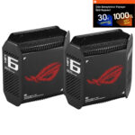 ASUS ROG Rapture GT6 WiFi 6 Gigabit Tri Band AI Protection VPN Access Point Siyah Mesh Sistem (İkili Paket)
