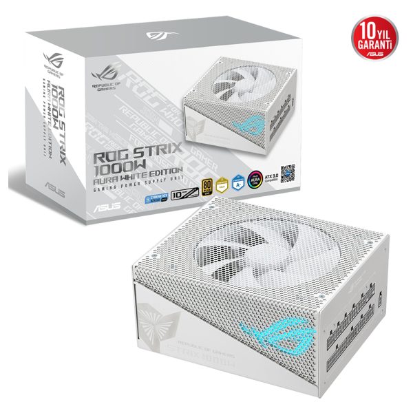Asus Rog Strix 1000g Aura 1000w 80 Gold Full Moduler 135mm Fanli Beyaz Guc Kaynagi Y2