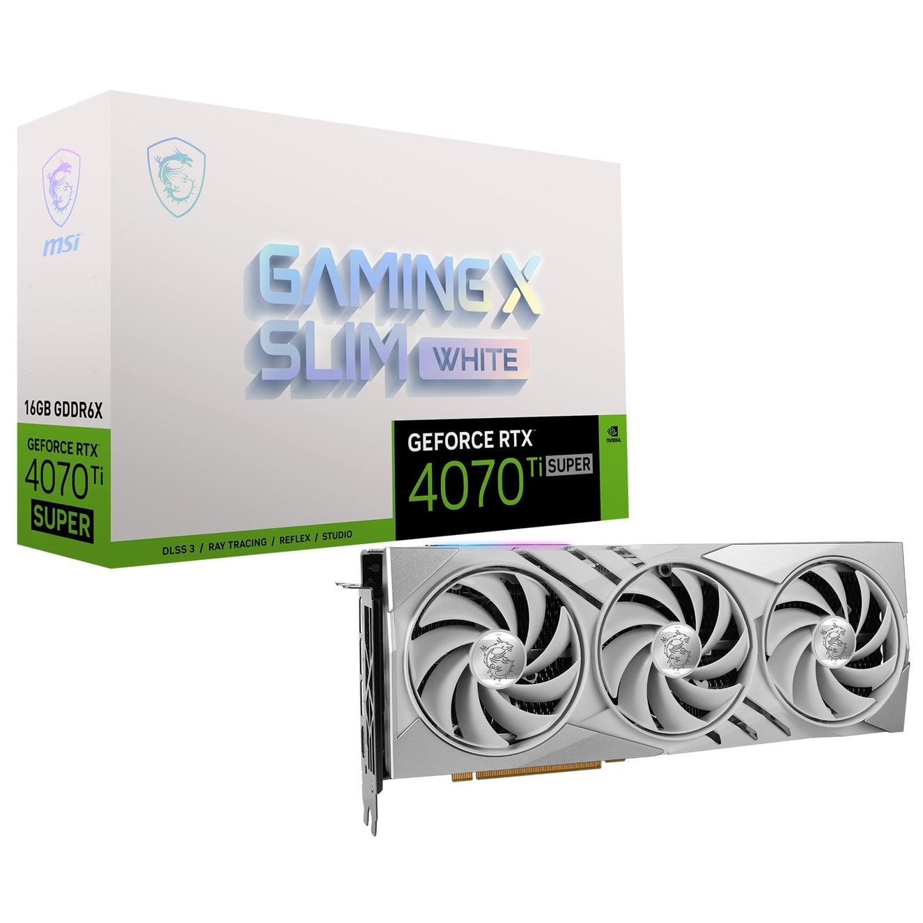 MSI GeForce RTX 4070 Ti SUPER 16G Gaming X Slim White 16GB GDDR6X