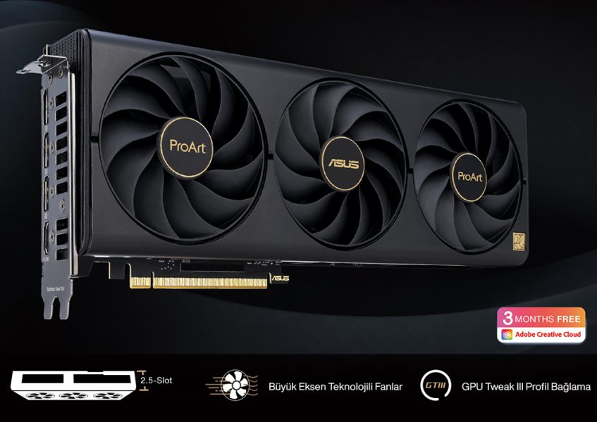 ProArt GeForce RTX™ 4070 Ti SUPER 16GB GDDR6X OC Edition ASUS ProArt GeForce RTX 4070 Ti SUPER OC 16GB Ekran Kartı a4