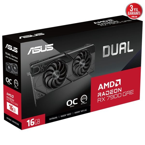 Asus Dual Radeon Rx 7900 Gre Oc Edition 16gb Gddr6 256 Bit Ekran Karti Yy13
