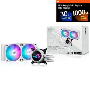 Asus Rog Strix Lc Iii 240 Argb White 240mm Aura Sync Rgb Intel Amd Uyumlu Beyaz İşlemci Sıvı Soğutucu 1