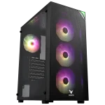 VENTO VG4200S RGB Temperli Cam USB 3.0 Mesh Siyah E-ATX Hyper Pro H3-650 80+ Bronze Gaming Kasa