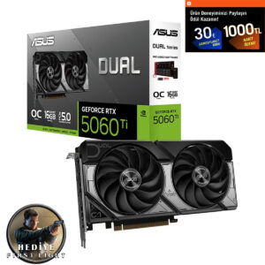 Asus Dual Geforce Rtx 5060 Ti Oc 16gb Gddr7 128 Bit Dlss 4 Ekran Kartı 007 First Light Hediyeli 3