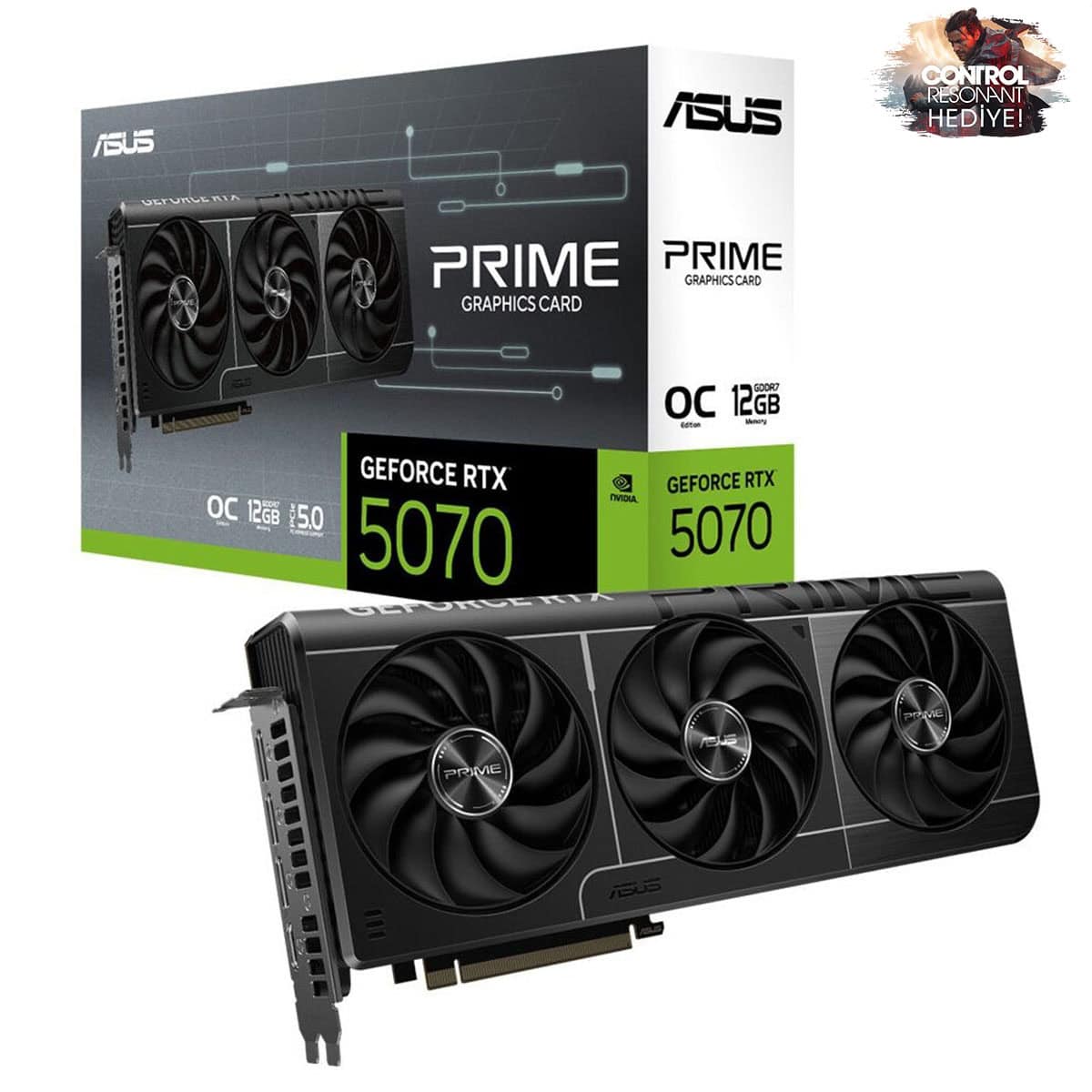 Asus Prime Geforce Rtx 5070 Oc 12gb Gddr7 192 Bit Dlss 4 Ekran Kartı Control Resonant Hediyeli 1