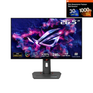 Asus Rog Strix Oled Xg27aqdmg 26.5 Inç 240hz 0.03ms 2k Qhd Adaptive Sync Woled Pivot Gaming Monitör 1