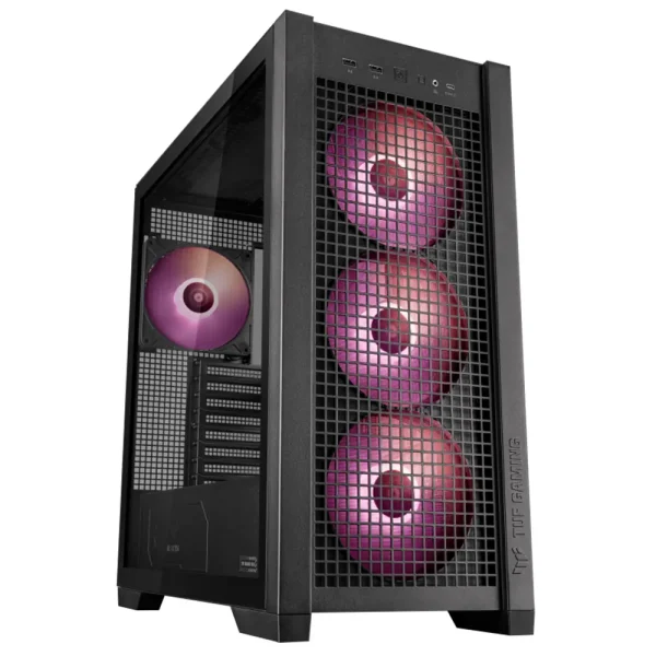 Asus Tuf Gaming Gt302 Tg Argb Temperli Cam Usb 3 2 Siyah Mid Tower E Atx Gaming Kasa 1