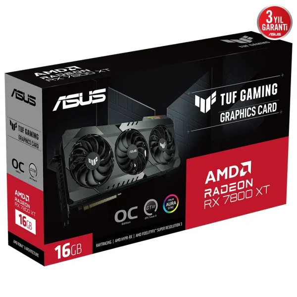Asus Tuf Rx 7800 Xt O16g Og Gaming 16gb Gddr6 256 Bit Ekran Karti 18