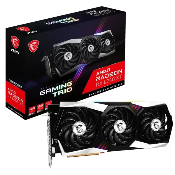 Msi Radeon Rx 6750 Xt Gaming Trio 12g 12gb Gddr6 192 Bit Ekran Karti Yh1