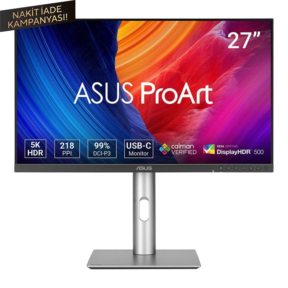 Asus Proart Pa27jcv 27 Inç 60hz 5ms 5k Full Hd Adaptive Sync Ips Monitör
