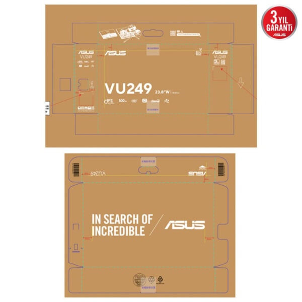 Asus Vu249hfi W 23 8 Inc 100hz 1ms Full Hd Adaptive Sync Ips Beyaz Monitor 9